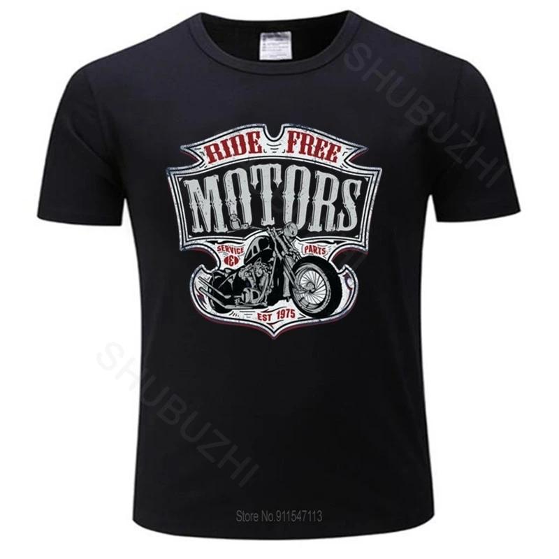 Мужская футболка с круглым вырезом для подростков Motard - Moto Motorcycle Chopper Bobber Old School летняя черная футболка большего размера