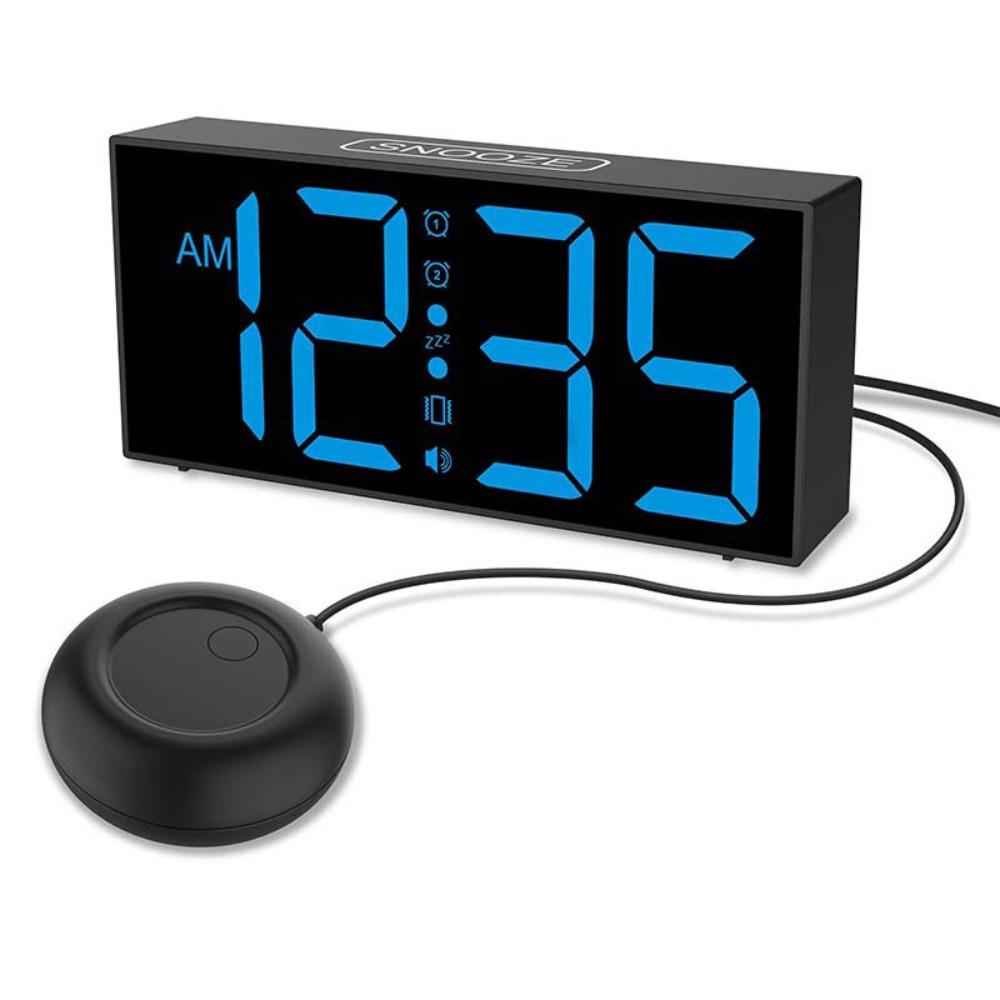 Adjustable Brightness Digital Alarm Clock Adjustable Volume Bedside Alarm Clock Hearing Impaired