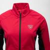 Women's ROSSIGNOL Two-tone Red Softshell Funnel Neck Jacket with Black Zip