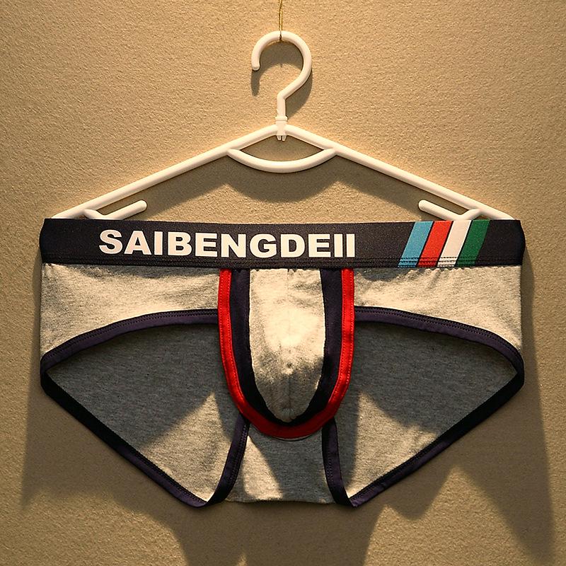 Мужское дышащее нижнее белье-треугольники из чистого хлопка, молодежное, с низкой посадкой, сексуальное, облегающее