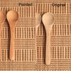 3 Pc Cutlery Soup Tea Cooking Utensil Jam Scoop Bamboo Spoon Wooden Round