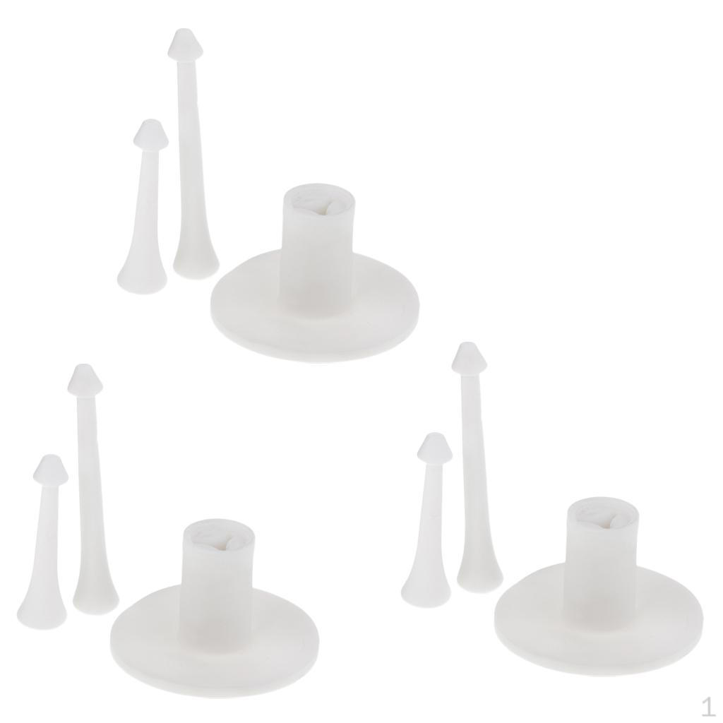 3 Sets Rubber Golf Driving Range Tee Holder With Tees For Training