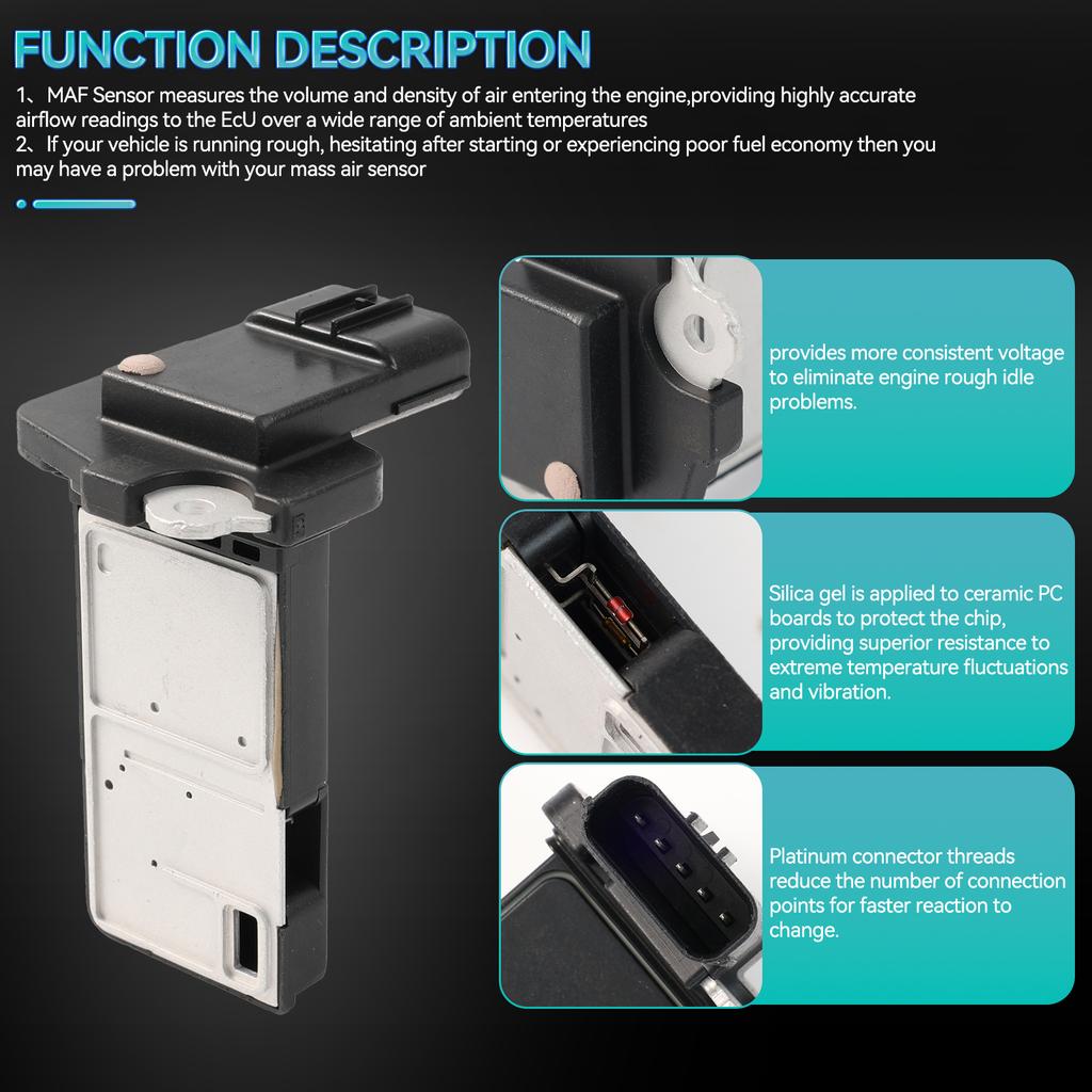 Mass Air Flow MAF Sensor For Acura ILX MDX RDX RL RLX TL TSX ZDX Honda Accord Civic Crosstour CR-Z Fit Odyssey Pilot Ridgeline