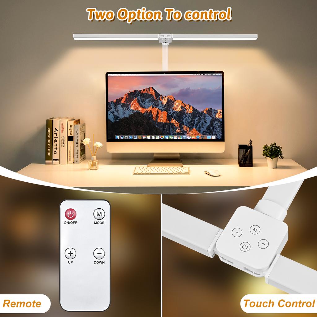 Super Bright Workbench Lamp Desk Flexible Dimmable Desktop Lamp Adjustable Screen Bar LED Desk Lamp for Reading Home Office