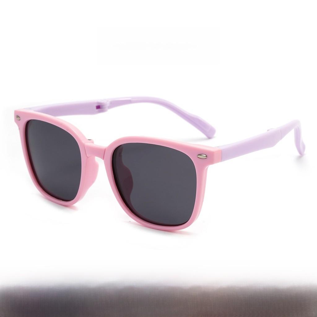 Kids Square Sunglasses Uv400 Polarized With Geometric Tac Lenses For Outdoor Play And Party