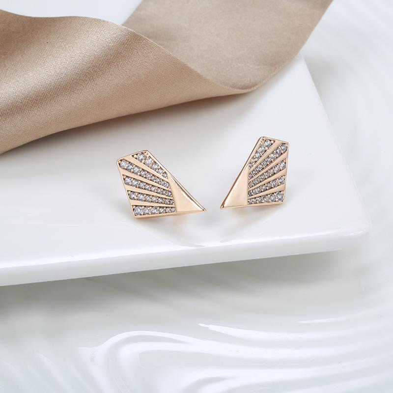 Серьги SIMJOO с цирконом и темпераментными серьгами из розового золота 585 пробы с персонализированными серьгами