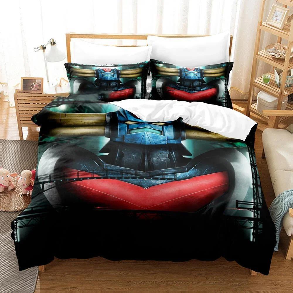 Комплект постельного белья Goldorak Grendizer, пододеяльник, постельное белье, односпальное, двуспальное, королевского размера, пододеяльник, домашний текстиль