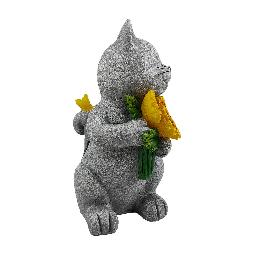 Уникальные солнечные садовые статуэтки, фонари, фигурки кошек, суккуленты, цветы, бабочки, художественный дизайн для дома, улицы, патио, веранды, двора, балкона