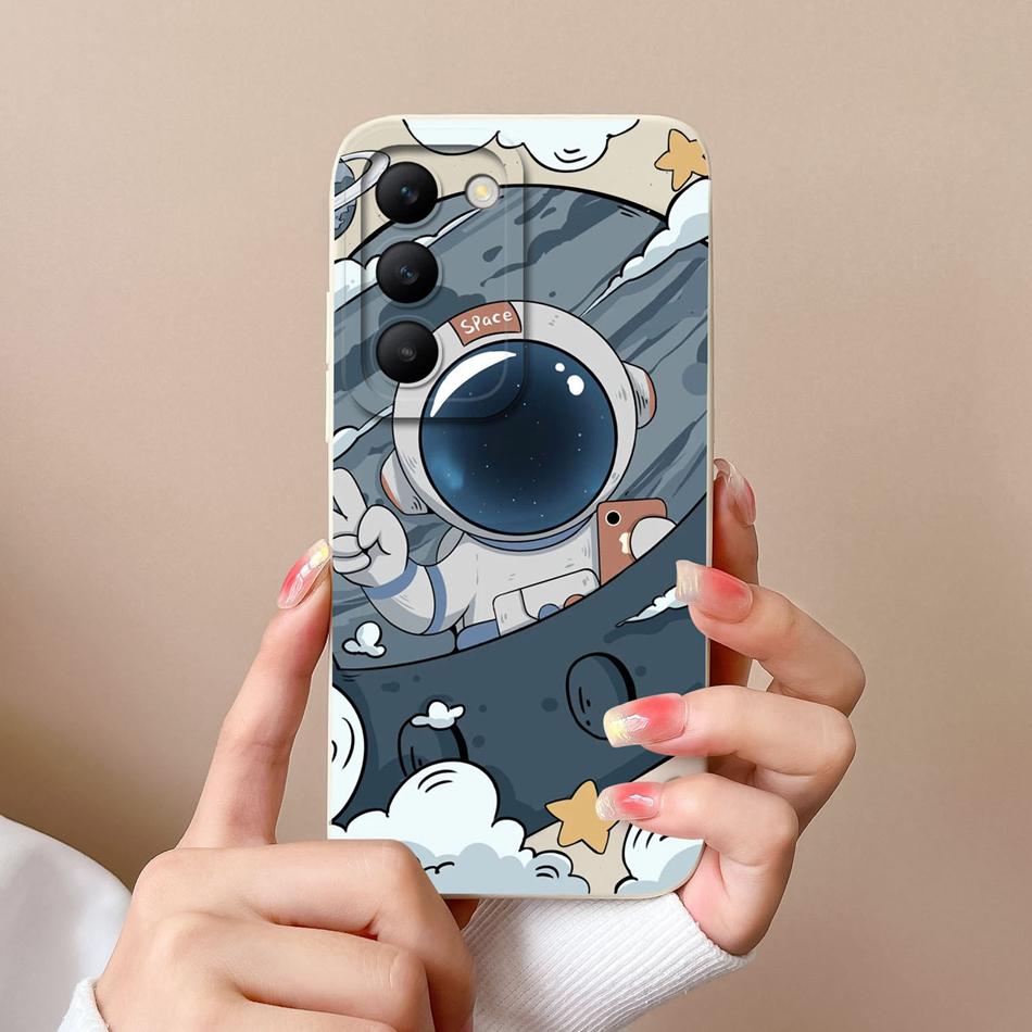 For Vivo V30 Lite V30E V30SE Phone Case Cool Bear Full Coverage Anti Drop Bumper For Vivo V30Lite V30 SE Liquid Silicone Fundas