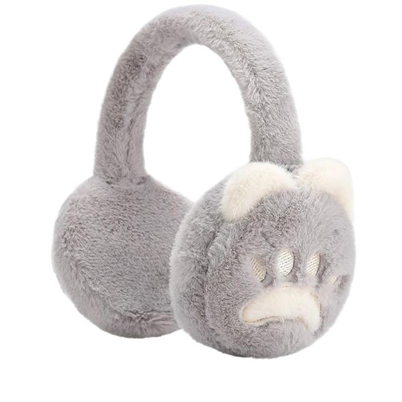 Cartoon Plush Earmuffs Adorable Foldable Earcap Furry Headband Cute Winter Ear Muffs For Winter Gift For Women Riding