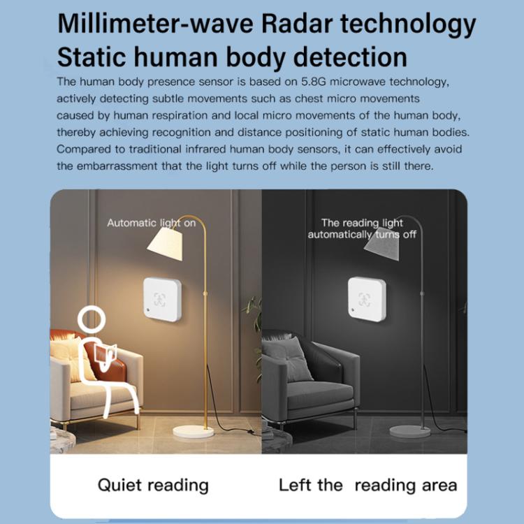 Human Presence Sensor Millimeter Wave Radar Detection Built-in Illuminance Sensor