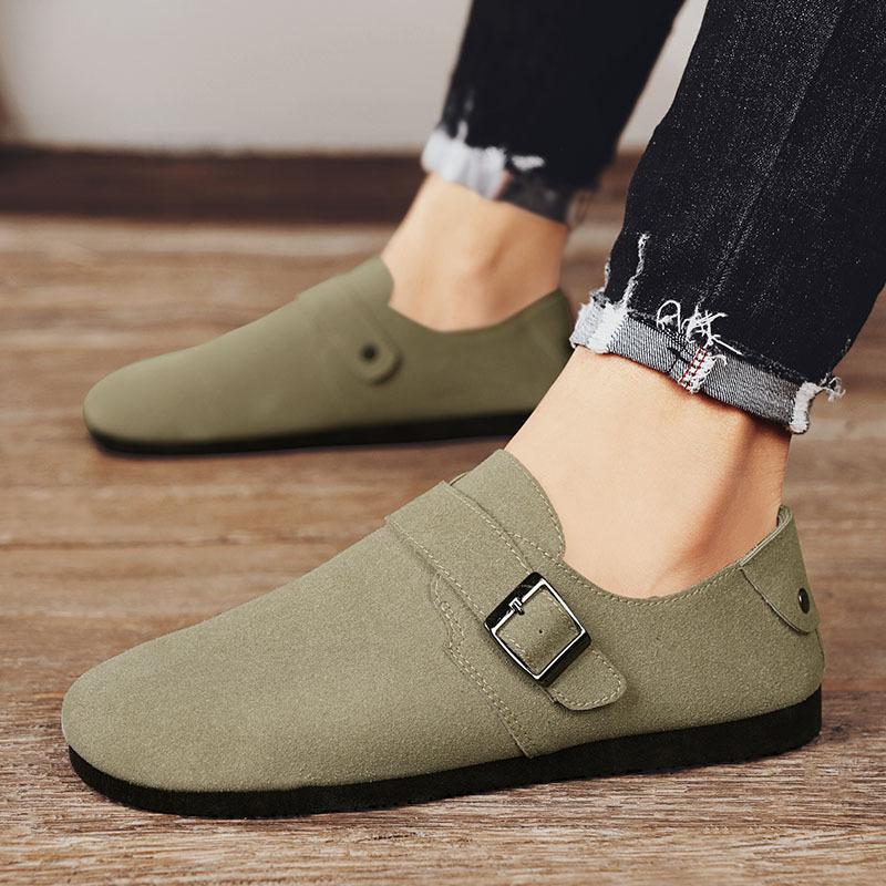 Летние мужские повседневные лоферы для вождения в британском стиле, низкие, на плоской подошве, мужская обувь 2024, новая обувь Doudou