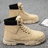 Fashion Men Shoes Spring Autumn Boots Retro Style Ankle Boots Lace Up Casual Boots High-top Shoes for Men Wear-resistant Zapatos Boots