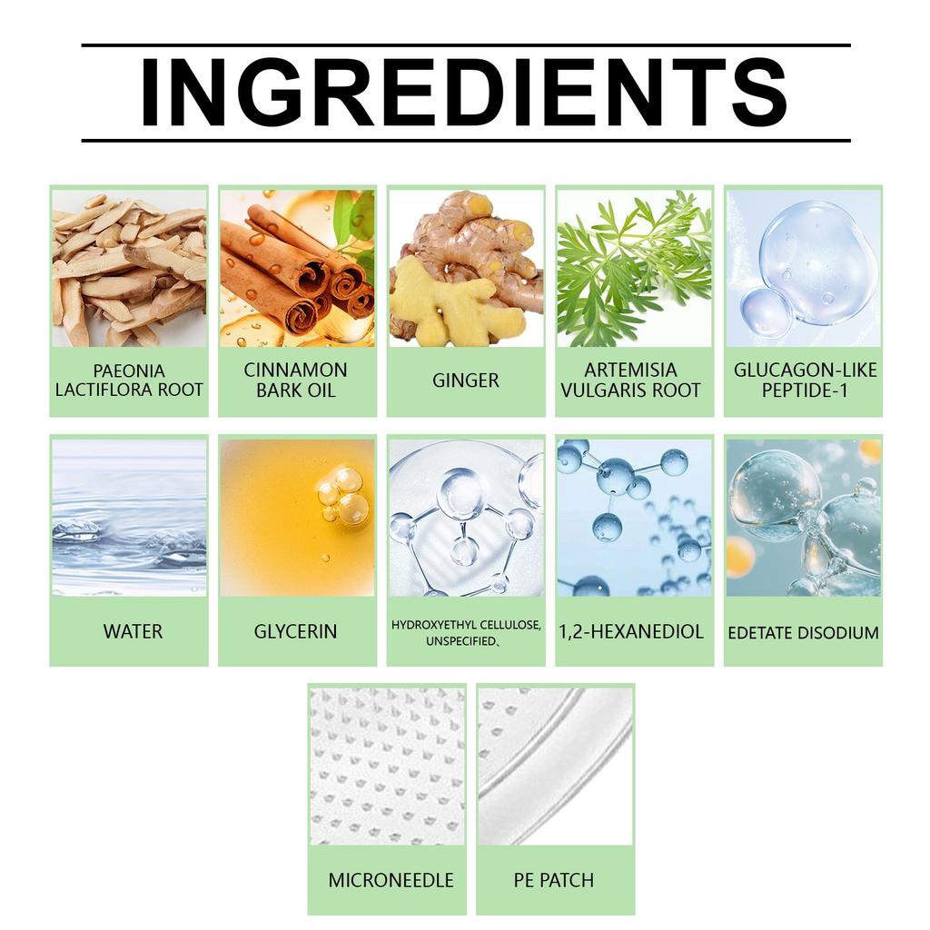 Микроигольчатый патч для нано-коррекции фигуры поддерживает изгиб фигуры, а здоровый патч прилегает к коже.
