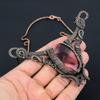 Beautiful Mookaite Gemstone Pure Copper Wire Wrapped Handmade Necklace Jewelry