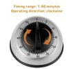 Mechanical Wind Up Analogue Clock Stainless Steel Time Reminder Countdown Timer  Office