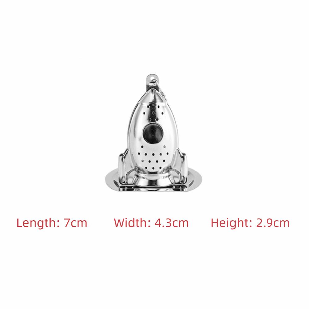 With Chain Rocket Tea Infuser Stainless Steel Spice Strainer Loose Leaf Tea Infuser Flower Tea