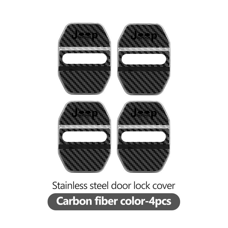For Jeep Car Door Lock Cover Stainless Steel Anti Corrosion Protection Cherokee GW Wrangler JK Gladiator Compass Renegade Patriot