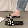 Slippers Women's Summer Outer Wear Advanced Sense One Word Flat Bottom Non-slip Fashion Versatile Cool Slippers