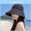 Summer Brimmed Wide Sun Protection Hat With Bow Decoration For Outdoor Daily