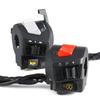 Qiilu Handle Switch Left and Right Set 7/8 Inch Hazard Switch Glass Tracker for Motorcycles Left and Right Set