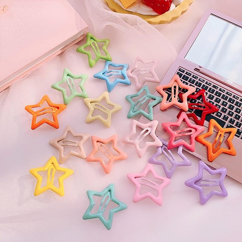 5 шт./компл., заколка для волос со звездой ярких цветов, милые детские заколки для волос с пентаграммой для маленьких девочек, головные уборы, детские аксессуары для волос