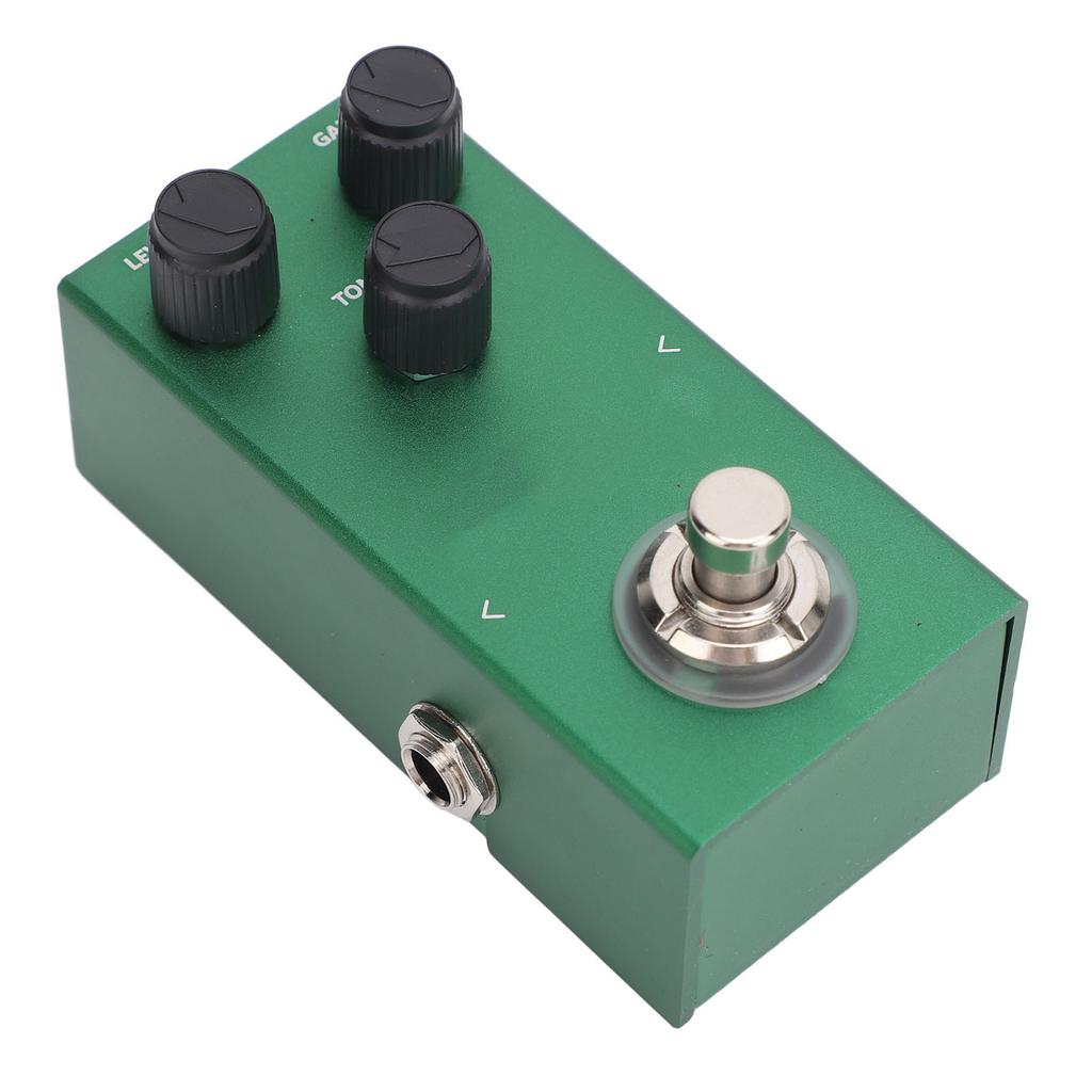 Мини педаль эффекта овердрайва для гитары, из алюминиевого сплава, с ручками управления уровнем драйва и тоном для электробаса