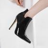 European and American Women's Fashion Pointed-toe High-heeled Short Boots Large Size All Match Stiletto Ankle Boots