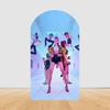 KPop Demon Hunter Arch Cover Background Girl Birthday Party Decoration Photography Background Arch Set Studio Supplies
