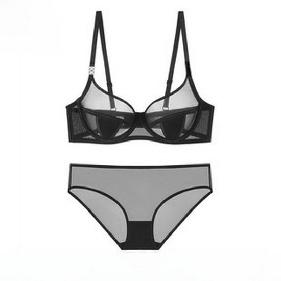 Европейский и американский сексуальный кружевной хлопковый комплект бюстгальтера - Удобный, Дышащий, С поддержкой, Женское нижнее белье больших размеров