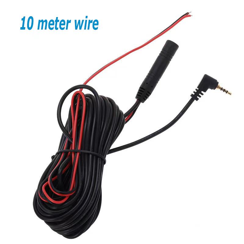 Car Backup Rear View Camera 2.5mm Extension Cable 5 Pin Cord Wire For Any Vehicle 12V Power Outlet Plastic And Metal Cables