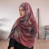Fashionable Women'S Long Headscarf Watercolor Tie-Dye Cotton Scarf Elegant Clothing Accessories Dress Shawl Headscarf Casual