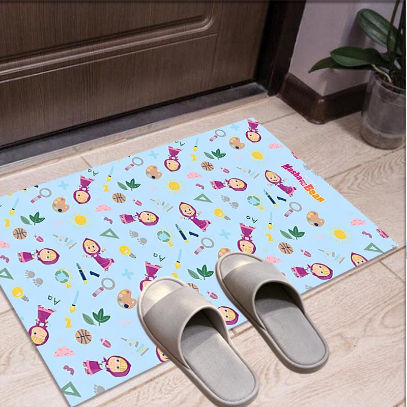 Masha and The Bear Pattern Rug, Indoor/Outdoor Mat, for Picnic, Gameroom, Bedroom, Office, Living Room, Home Decor Carpet, Birthday Gift