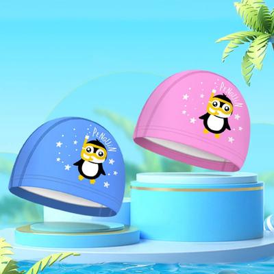 Шапочки для плавания с героями мультфильмов, водонепроницаемые, с длинными волосами и защитой ушей, детские шапочки для плавания для мальчиков и девочек, аксессуары для бассейна