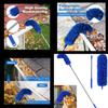 Roof And Gutter Cleaning Tool With Telescopic Pole And Dust Brush For Household Use