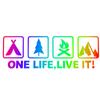 Car Reflective Sticker Universal Car Motorcycle Body One Life Live It English Decal Car Window Camping Pattern Reflective Decal