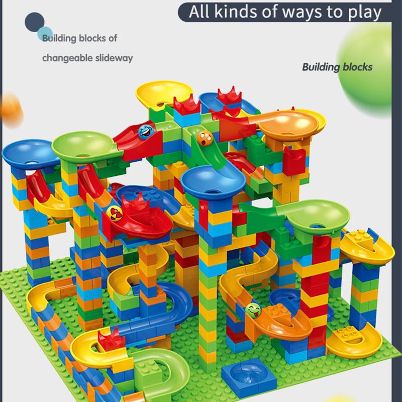 88-514 шт. Мраморный трек, беговые блоки, лабиринт, игрушка-трек для шариков, совместимые городские строительные блоки, блоки-воронки, игрушки-слайды, DIY кирпичики, игрушки