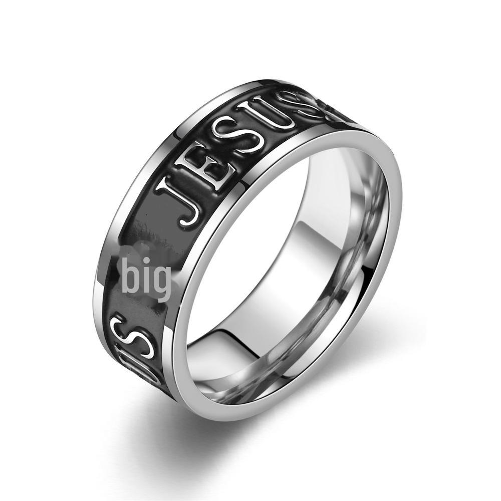 Мужское кольцо из титановой стали - популярные европейские и американские ювелирные изделия из нержавеющей стали