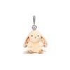Plush Keychain Rabbit With Sitting Posture And Floral Design For Gift Bag