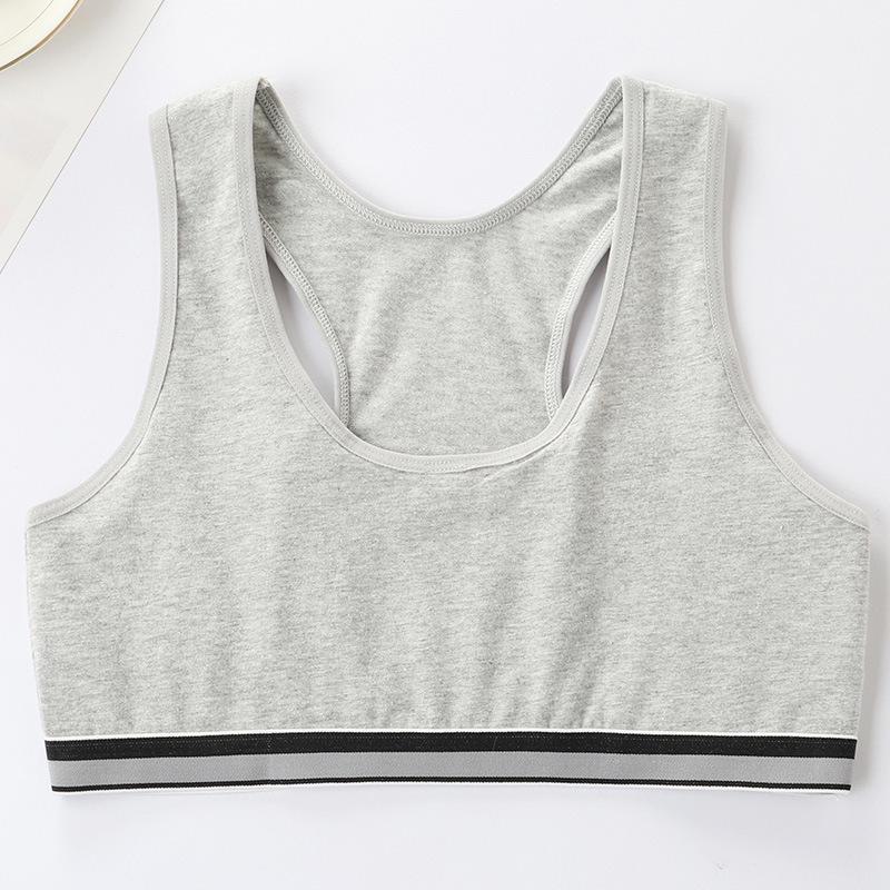 Тренировочный бюстгальтер и спортивный жилет из чистого хлопка для девочек 12-16 лет