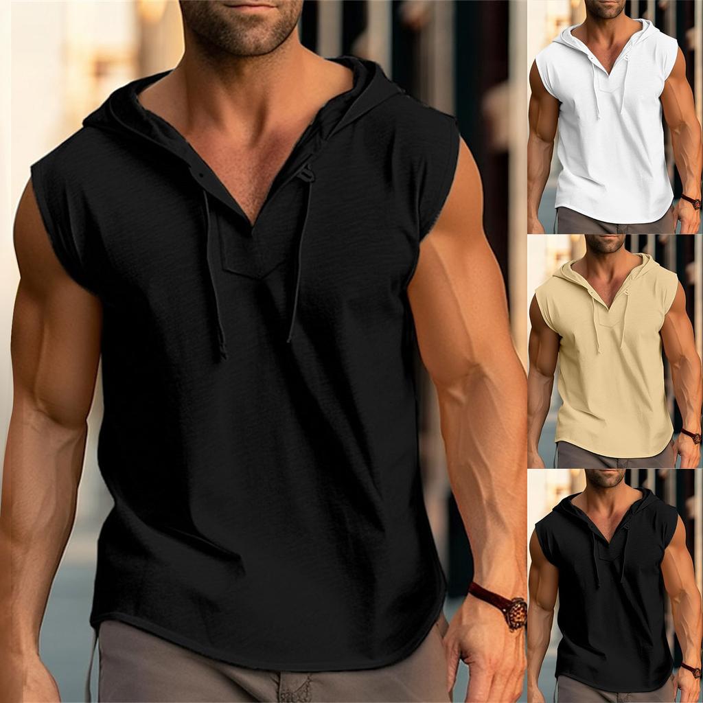 Men's Short Sleeved Men's Tankn Casual Color Matching Tank Top