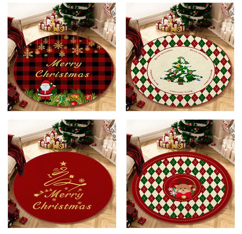 Большой круглый ковер из искусственного кашемира - гидрофобный и нескользящий, идеально подходит для гостиной или спальни