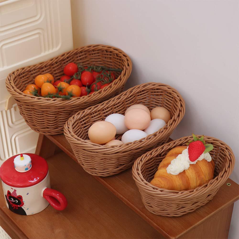 Plastic Fruit Tray Creative Desktop Clutter Box Desktop Ornament Storage Basket  Cake