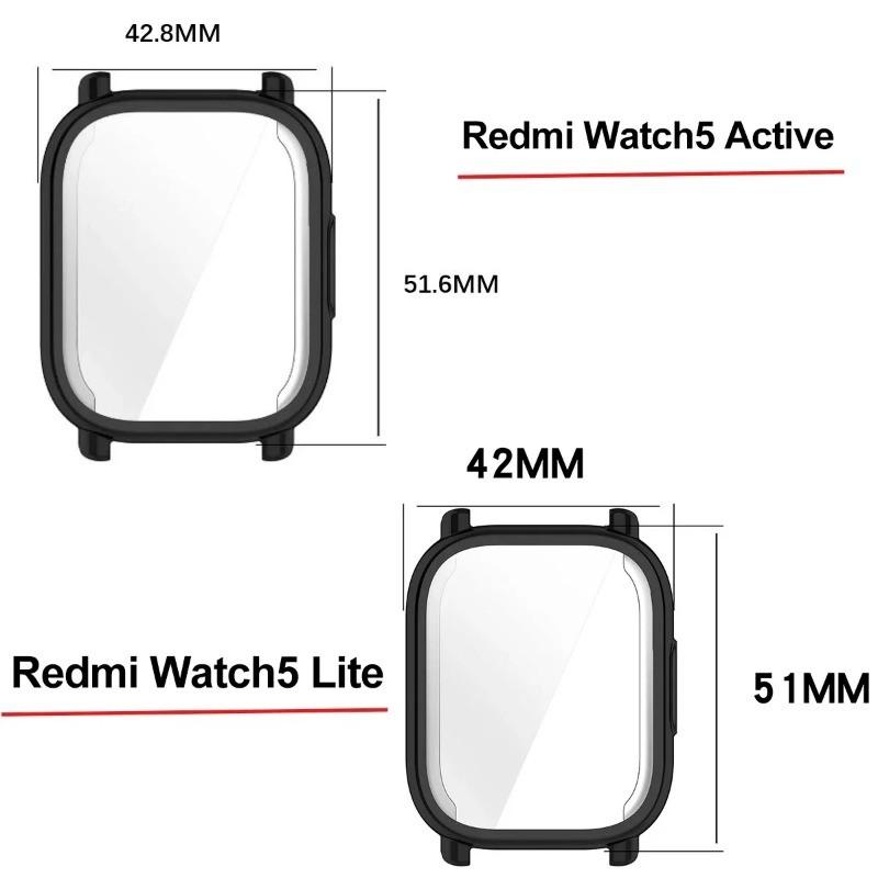 Ремешок из нержавеющей стали + защитный чехол из ТПУ для Redmi Watch 5 Lite Active Metal Strap Soft Protector Shell для Redmi Watch5 Lite Аксессуары