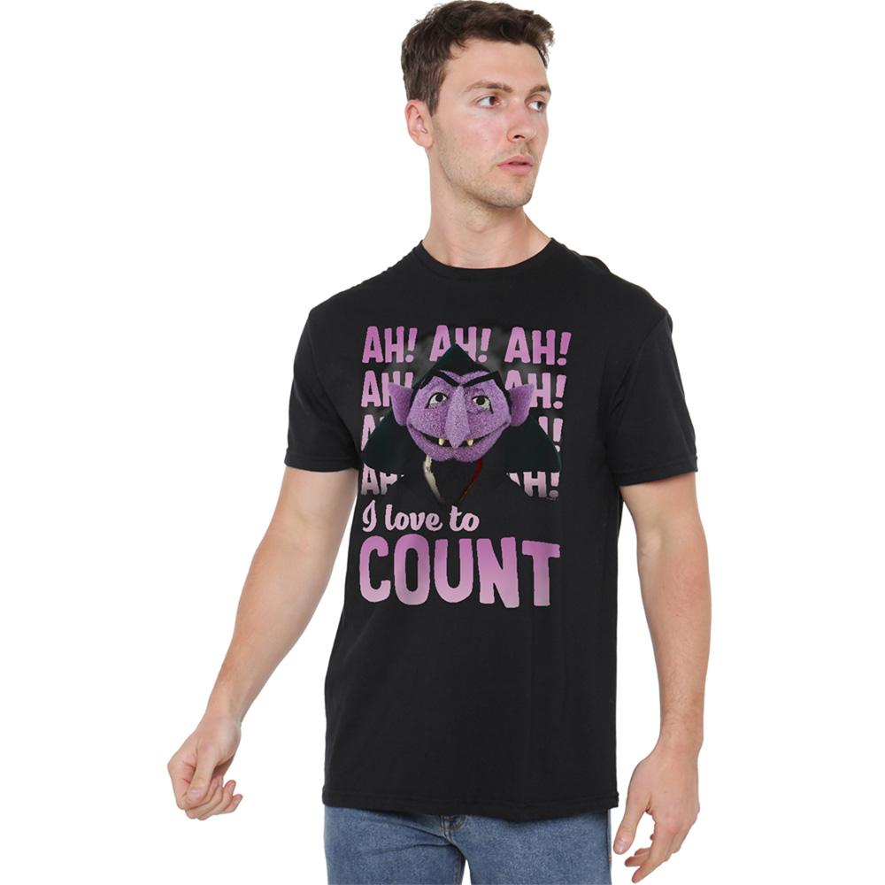 Sesame Street Unisex Adult The Count Ah! Ah! Ah! T-Shirt