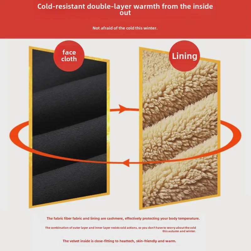 Мужской кардиган из овчины с флисовой подкладкой и капюшоном - универсальная куртка на молнии на осень/зиму