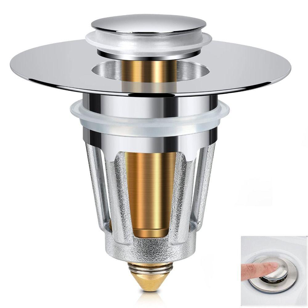 Copper Sink Stopper Pop Up Sink Drain Strainer Universal Sink Plug Bathroom