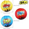 Blulu 6 Pcs Hero Themed Party Decorations Fun Hero Paper Lanterns Hanging Comic Wow Zap Boom Lanterns Birthday Party Favor for Kids Boys Adults Baby