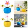 Parts Children's Christmas Gifts Car Decoration Solar Energy Desk Ornaments Toys Dancing Flower
