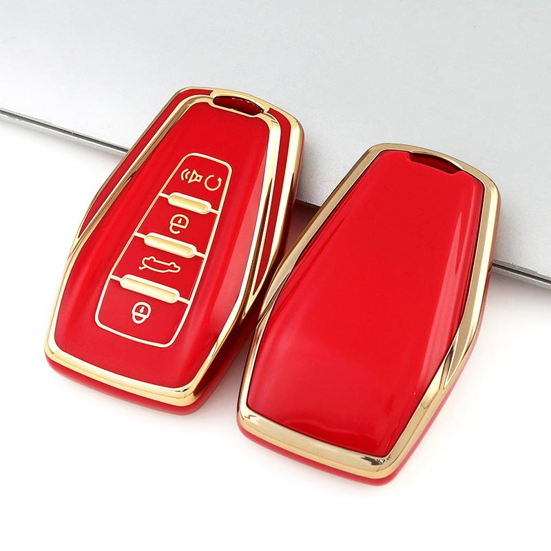 Мода TPU Чехол Брелок Защищенная Сумка для Аксессуаров Чехол-Крышка для Пульта Автомобильного Ключа для Geely Coolray 2024 X6 Emgrand Global Hawk GX7